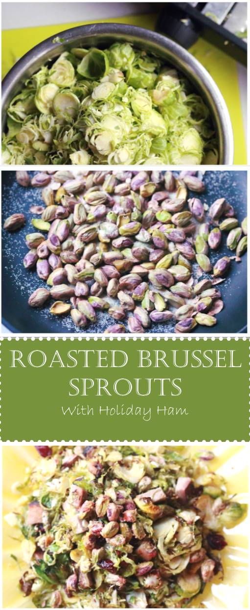 This recipe is a family favorite of ours. It's an easy way to use up any leftover holiday ham and to get the kids to eat more vegetables. I have a simple trick that eliminates the bitterness from brussel sprouts and will get even the pickiest of eaters to love them. The mouth watering combination of smokey ham, roasted brussel sprouts, cranberries, pistachios and lemon aioli is new, fun and easy to prepare!