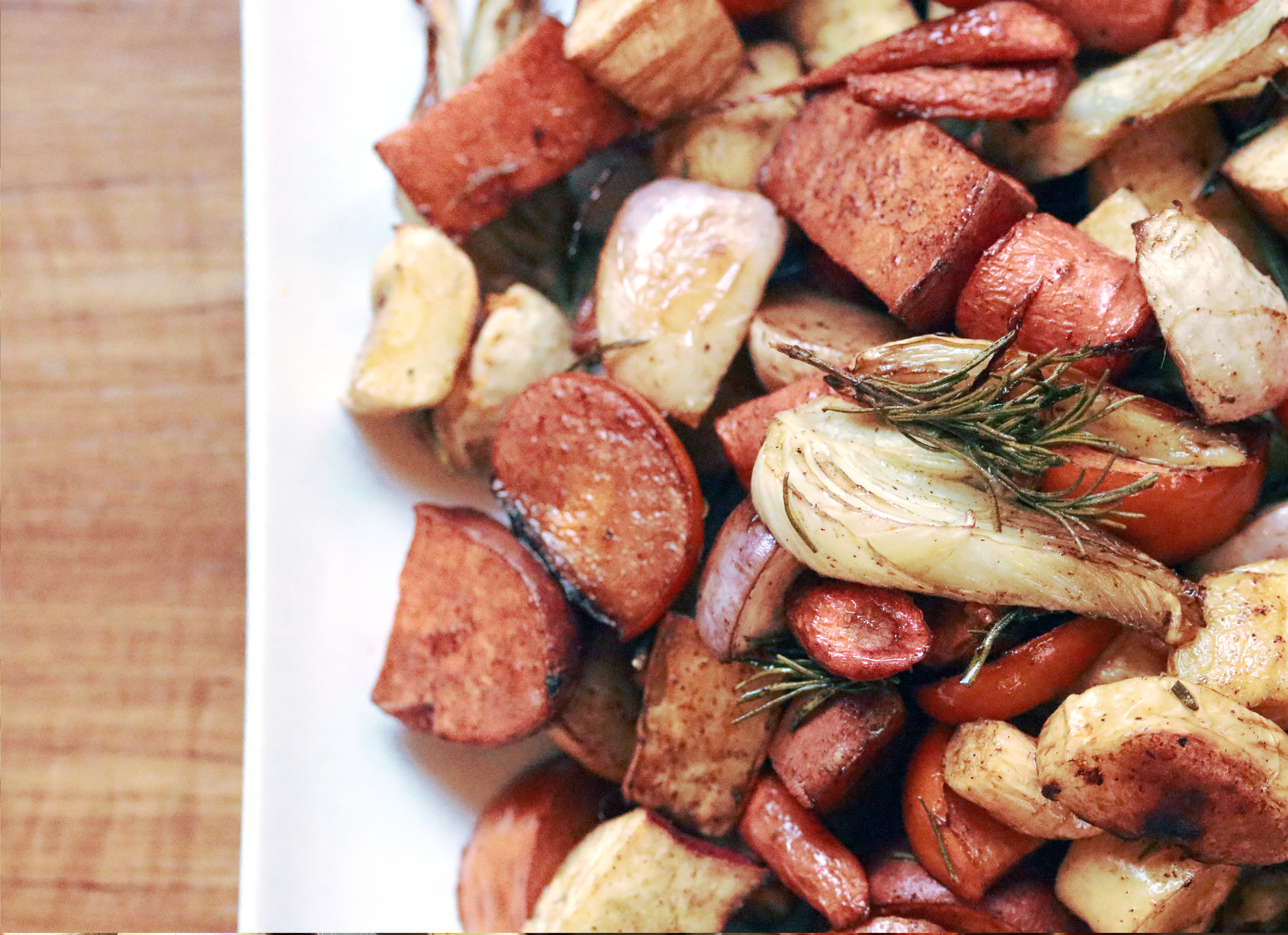 Roasted root vegetables with fennel and persimmons4