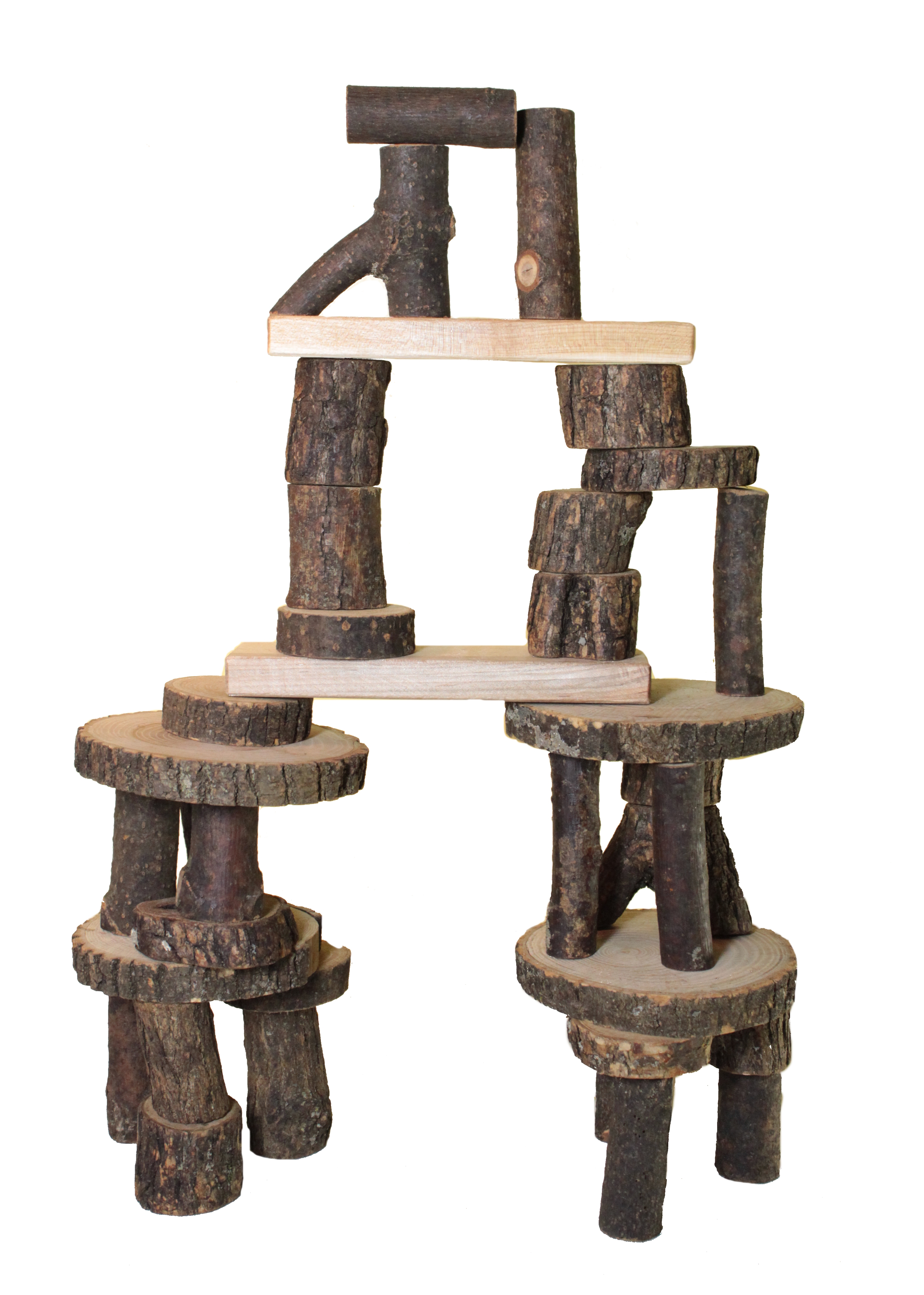 Tree blocks unit blocks, are a sustainable, eco friendly toy made of natural wood.