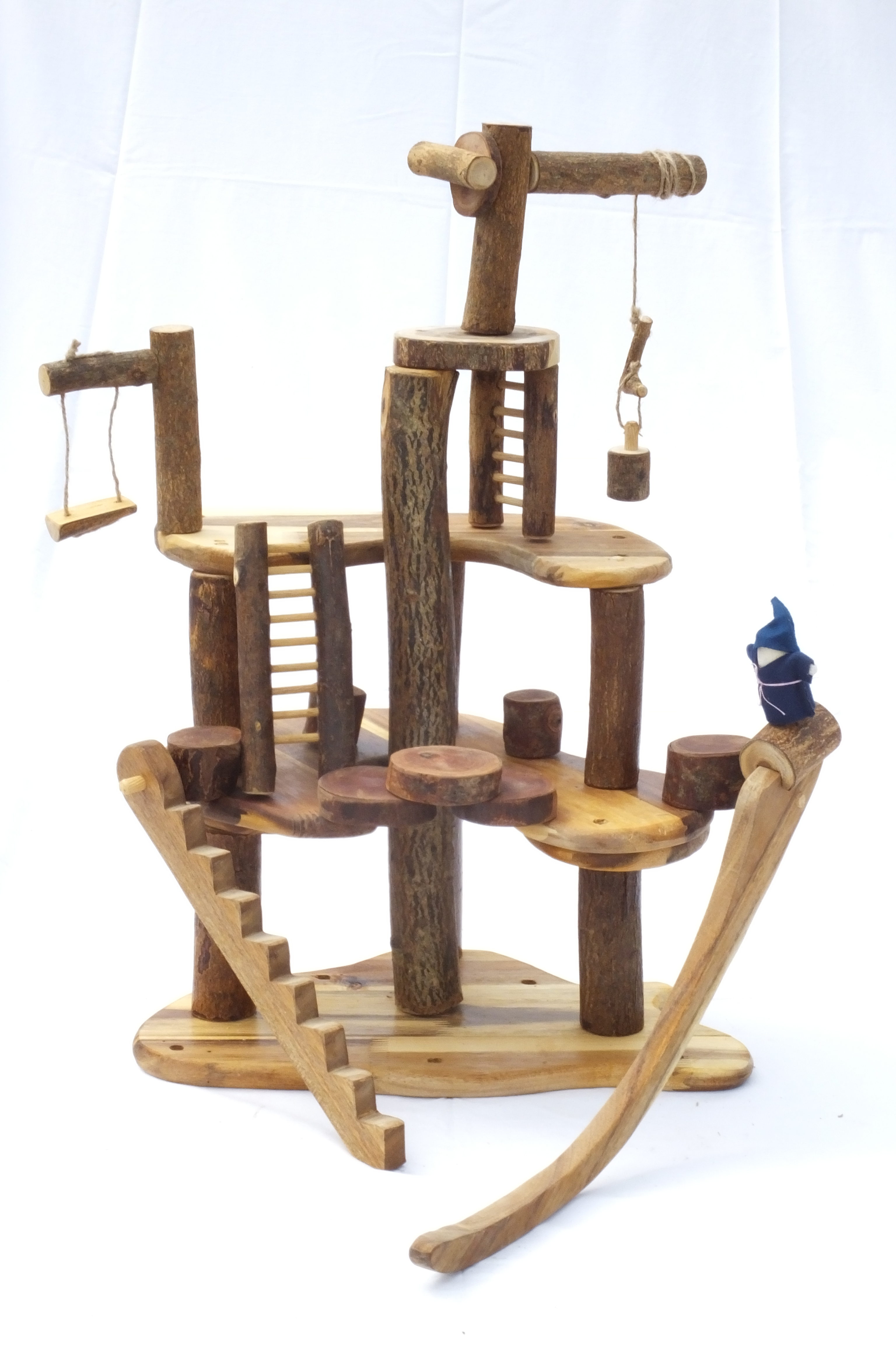 Tree blocks tree house, is a sustainable, eco friendly toy made of natural wood.