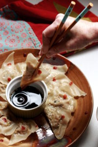 These vegan steamed mushroom dumplings make a great Chinese New Years side dish or Super Bowl appetizer.