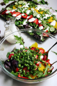 Get lot's of vitamins and minerals with this Rainbow Spring Salad healthy recipe. Strawberries, radishes, cucumbers, and beets are a perfect marriage of sweet, savory, refreshing and a little spicy. This Spring recipe is a staple all season!