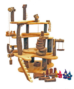 Tree blocks tree house is a sustainable, eco friendly toy made of natural wood.