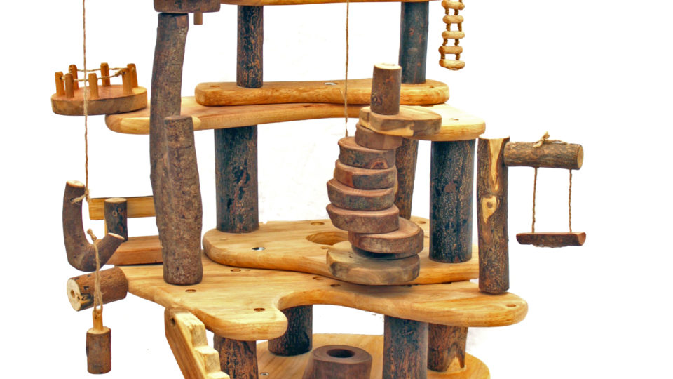 Tree blocks tree house is a sustainable, eco friendly toy made of natural wood.